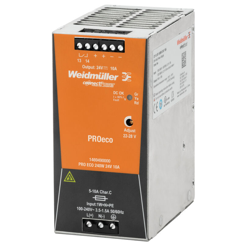 1469490000 Fonte PRO ECO 240W 24V 10A Weidmuller
