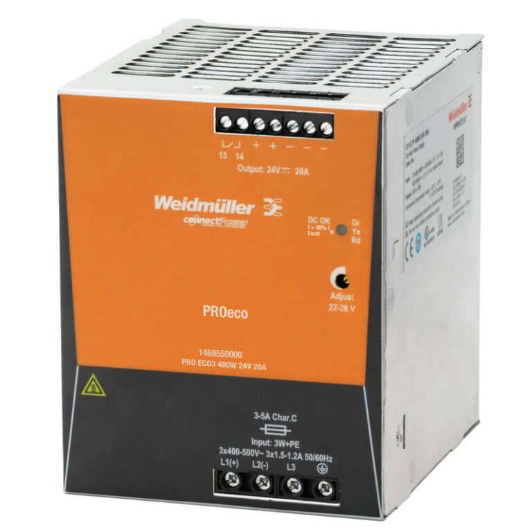 1469550000 Fonte PRO ECO3 480W 24V 20A Weidmuller