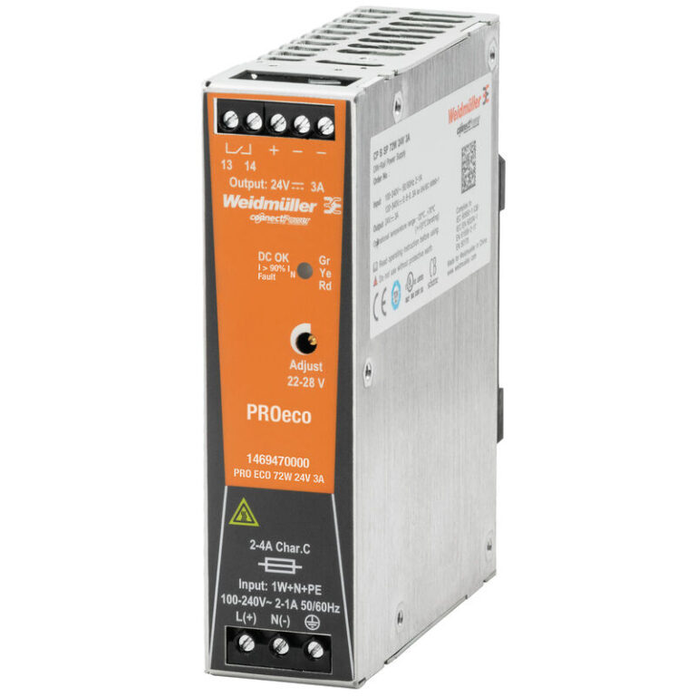 1469570000 Fonte PRO ECO 72W 12V 6A Weidmuller 1469570000 Fonte PRO ECO 72W 12V 6A Weidmuller
