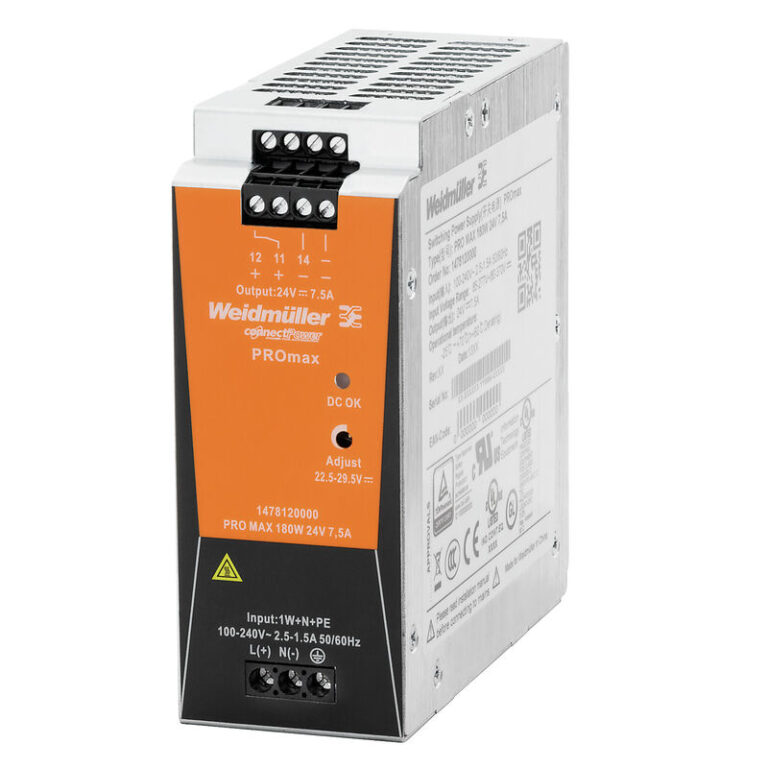 1478120000 Fonte PRO MAX 180W 24V 7 5A Weidmuller 1478120000 Fonte PRO MAX 180W 24V 7 5A Weidmuller