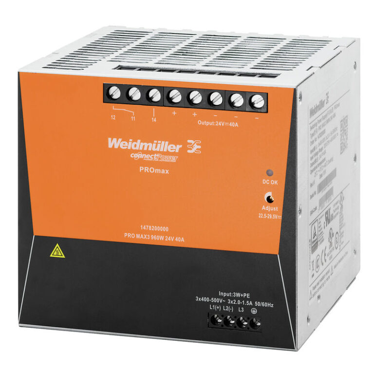 1478200000 Fonte PRO MAX3 960W 24V 40A Weidmuller 1478200000 Fonte PRO MAX3 960W 24V 40A Weidmuller