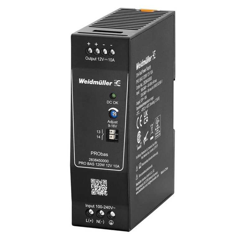 2838450000 Fonte PRO BAS 120W 12V 10A Weidmuller 2838450000 Fonte PRO BAS 120W 12V 10A Weidmuller
