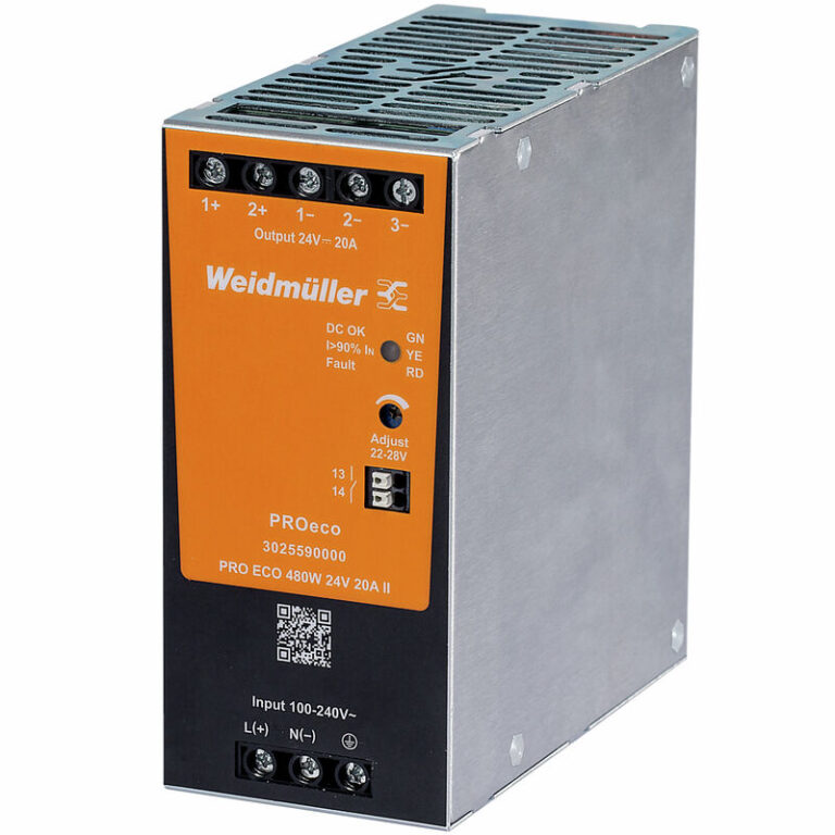 3025590000 Fonte PRO ECO 480W 24V 20A II Weidmuller 3025590000 Fonte PRO ECO 480W 24V 20A II Weidmuller